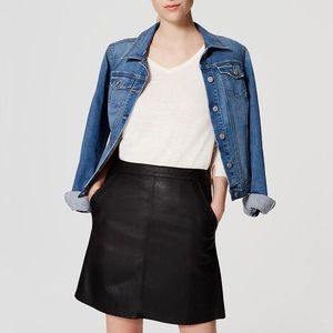 Loft faux leather skirt